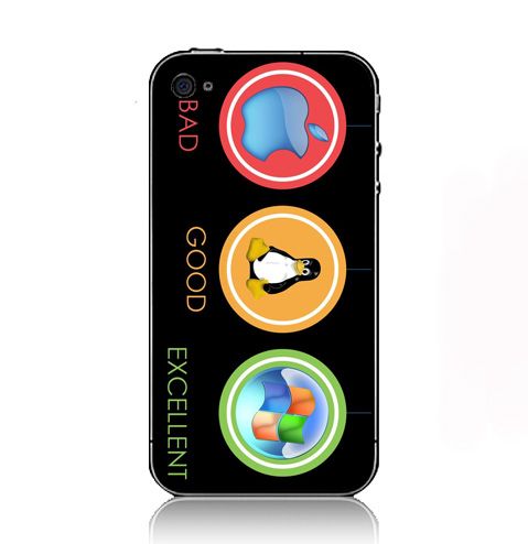 Apple Inc. Mac Linux Tux Pc Pendulum Microsoft Windows Operating System Wars Computer     iPhone Case Cover      083