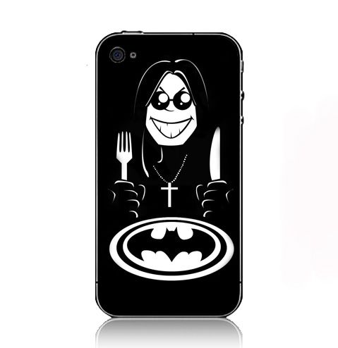 Black And White Batman Minimalistic Music Black Sabbath Ozzy Osbourne    iPhone Case Cover      123