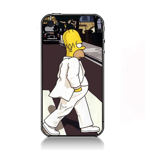 Cartoons Abbey Road Parody The Simpsons The Beatles    iPhone Case Cover      209