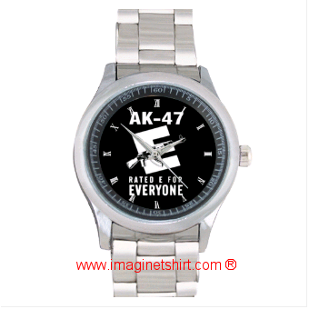 RIFLE AK47 GUN Sport Metal Watch 074