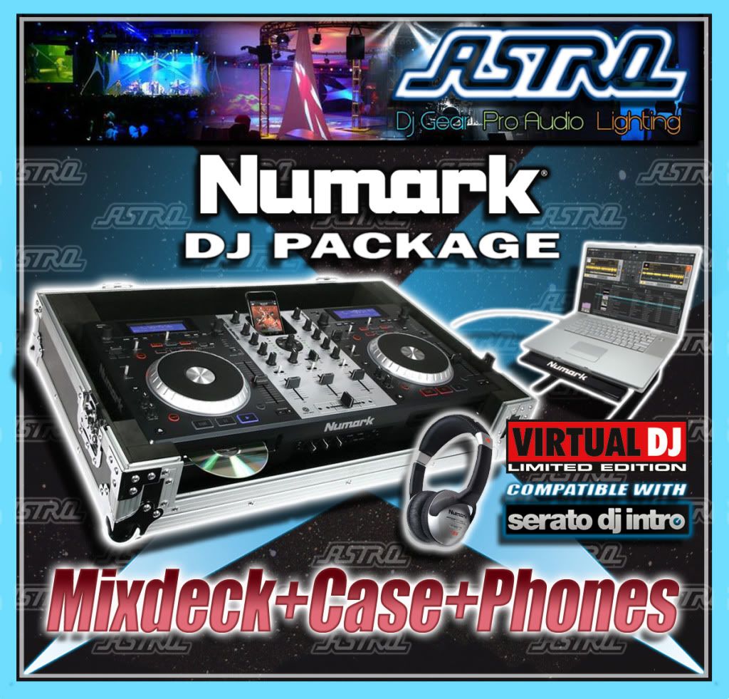 Details about Numark Mixdeck + Mixdeck Case + HF125 Headphones