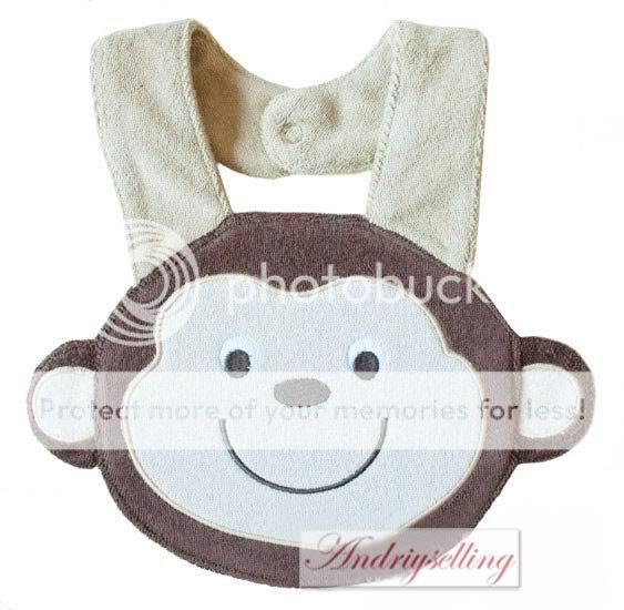 Soft Cotton Cute Toddler Baby Infants Boy Girl Feeding Bib 12 Animal Patterns