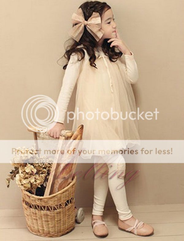 Fall Winter Kid Toddler Girl Knee Length Long Sleeve Cotton Blend Pincess Dress