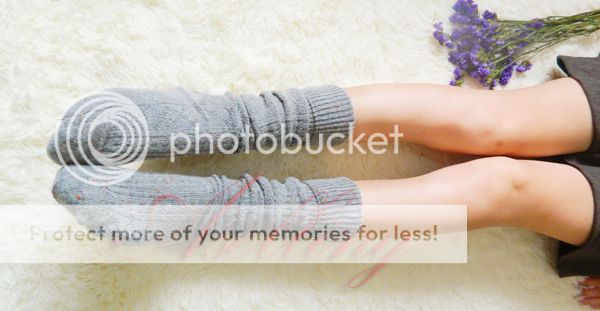Girl Women Thick Knit Knee High Winter Socks Vivi Hose Color Dots Stockings Hot
